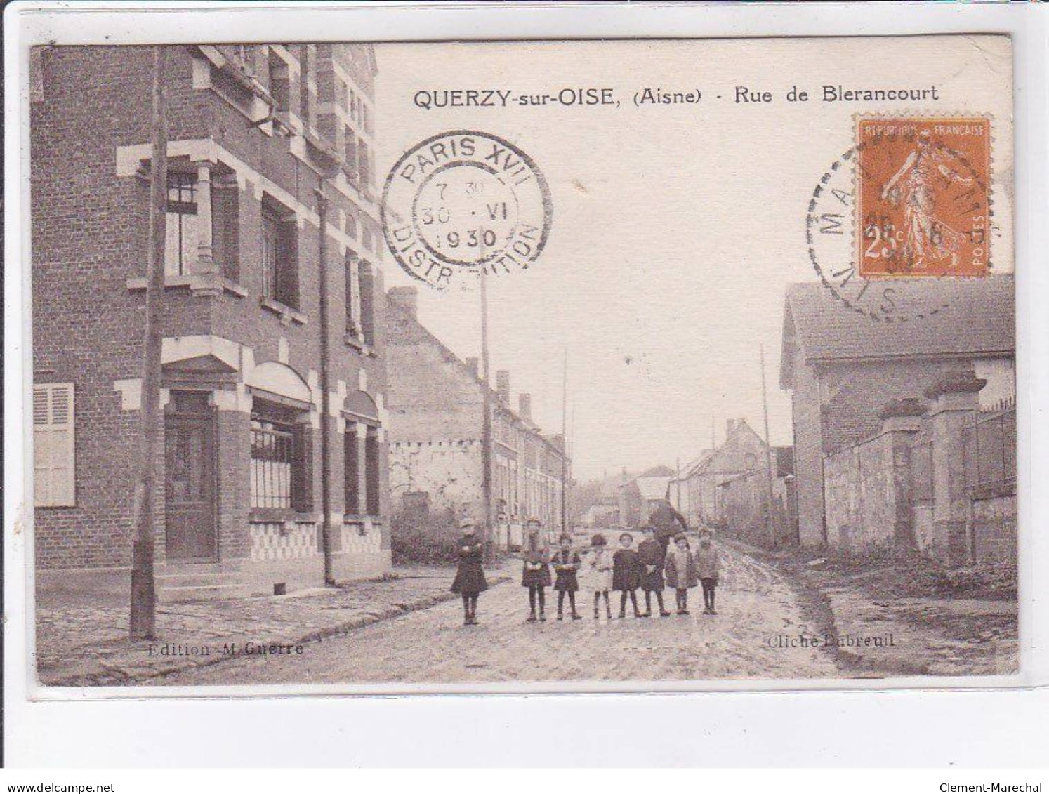 QUERZY-sur-OISE: Rue De Blerancourt - état - Other & Unclassified