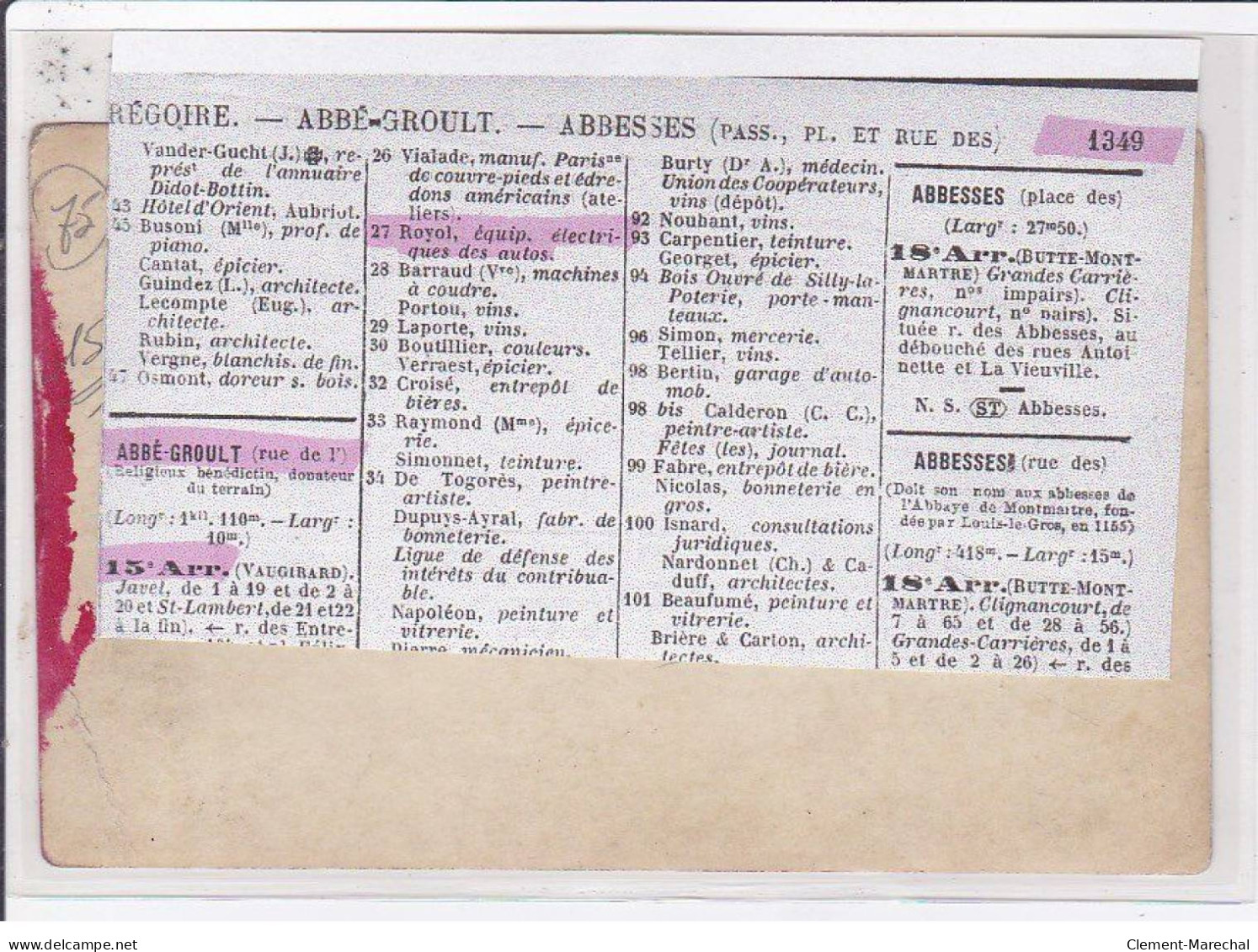 PARIS: 75015, 87 Rue De L'abbé Groult, équipement Et Fournitures Electrique, Emile Royol - Très Bon état - District 15