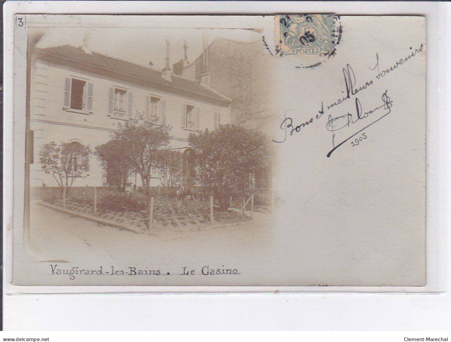 PARIS: 75015, 3CPA, Vaugirard-les-bains, Le Casino, Entrée Principale, La Grande Allée - Très Bon état - Distrito: 15