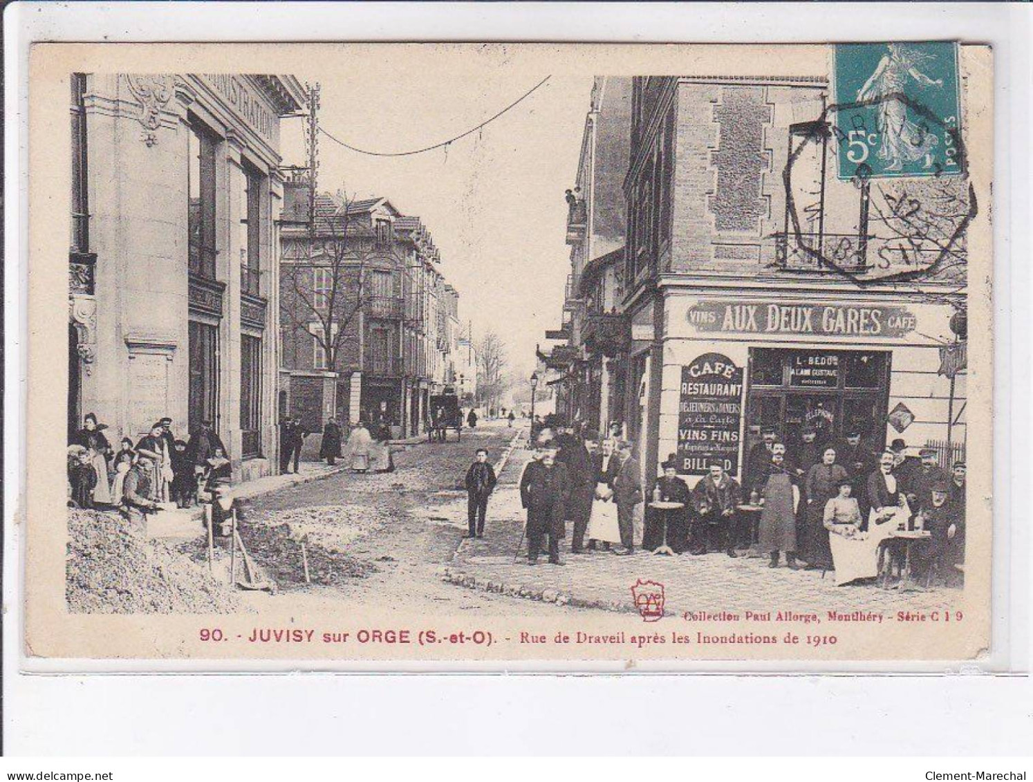 JUVISY-sur-ORGE: Rue De Draveil Après Les Inondations De 1910 - état - Juvisy-sur-Orge