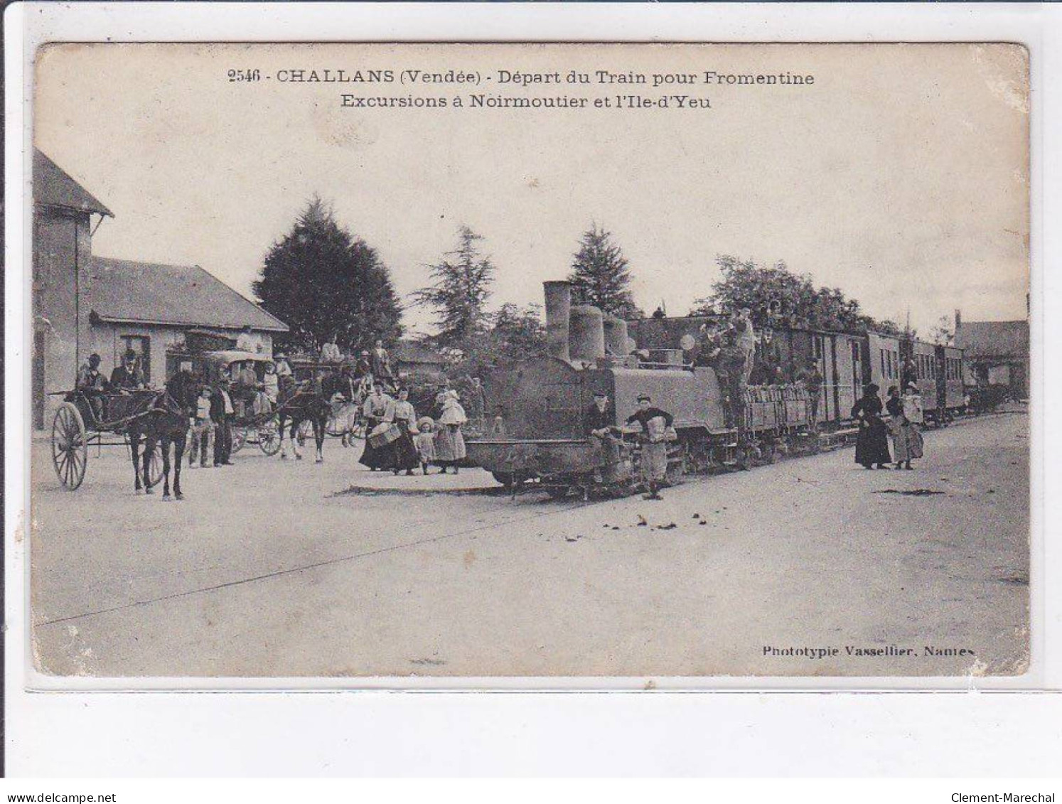 CHALLANS: Départ Du Train Pour Fromentine, Excursion à Noirmoutier Et L'ile-d'yeu - état - Challans