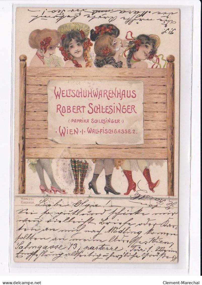 KIRCHNER Raphael : "Weltschuhwarenhaus Robert Schlesinger" F2 (Paprika - Vienne - Autriche)- état (oblitération Appuyée) - Kirchner, Raphael