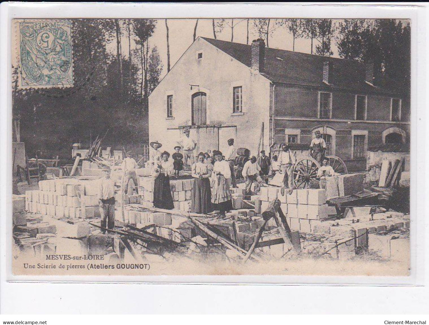 MESVES SUR LOIRE - Une Scierie De Pierres - Ateliers Gougnot - Très Bon état - Sonstige & Ohne Zuordnung