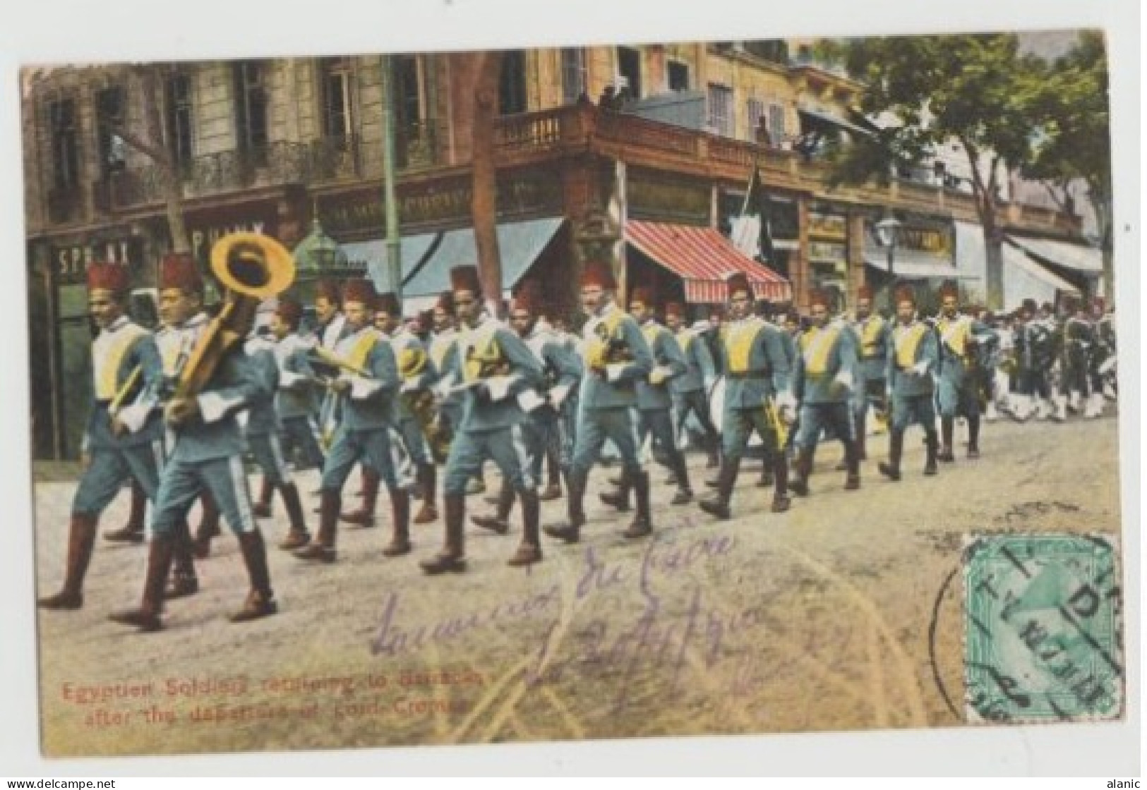 CPA-CPA-EGYPTE EGYPTIEN SOLDIERS RETURNING TO BARRACKS AFTER THE DEPARTURE OF LORD CROMER -Bon état- - Kazachstan