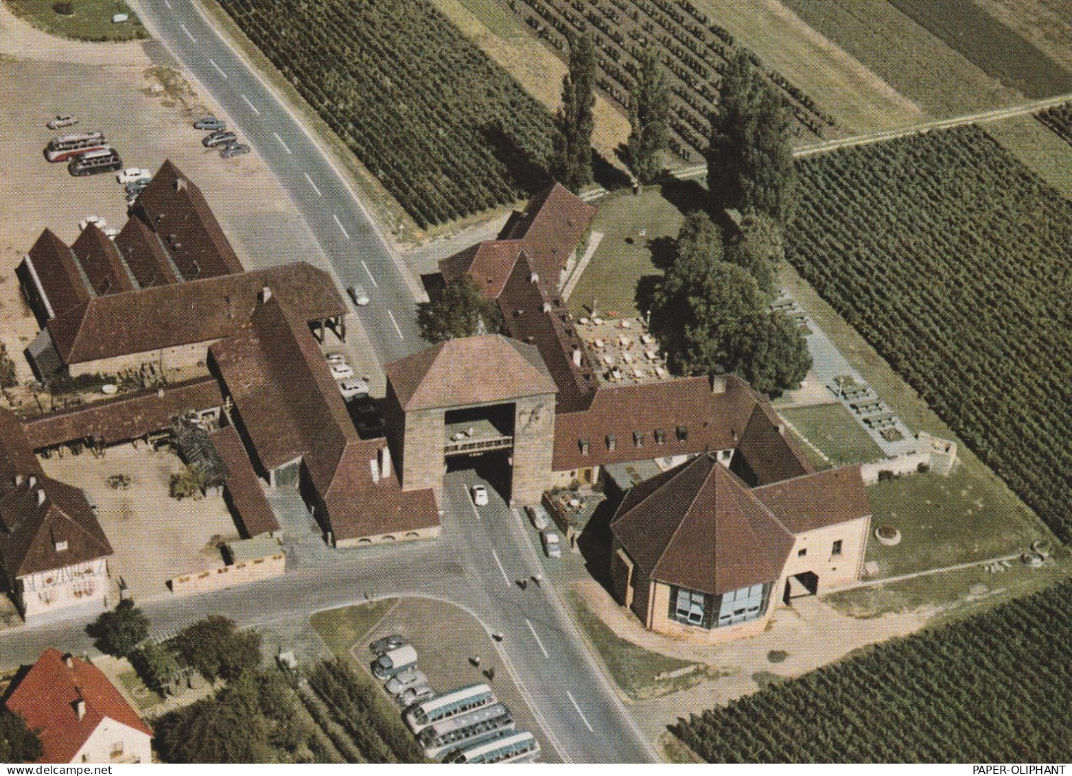 6749 SCHWEIGERN, Deutsches Weintor, Luftaufnahme, 1968 - Bad Bergzabern