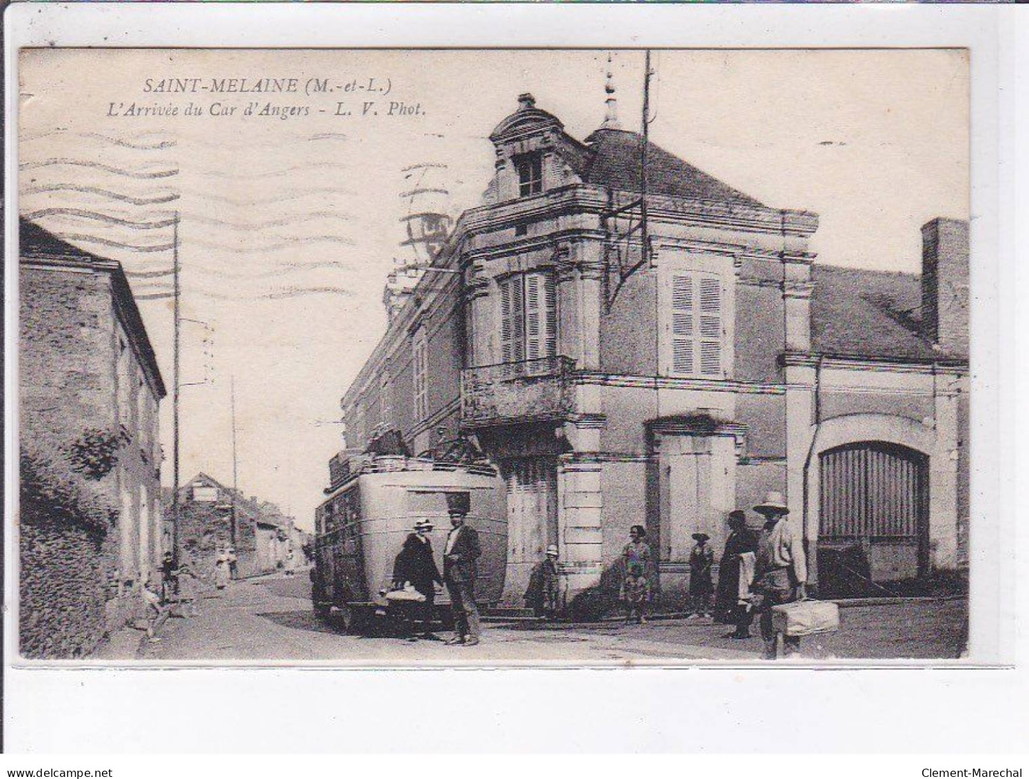 SAINT-MELAINE: L'arrivée Du Car D'angers, Autobus - Très Bon état - Otros & Sin Clasificación