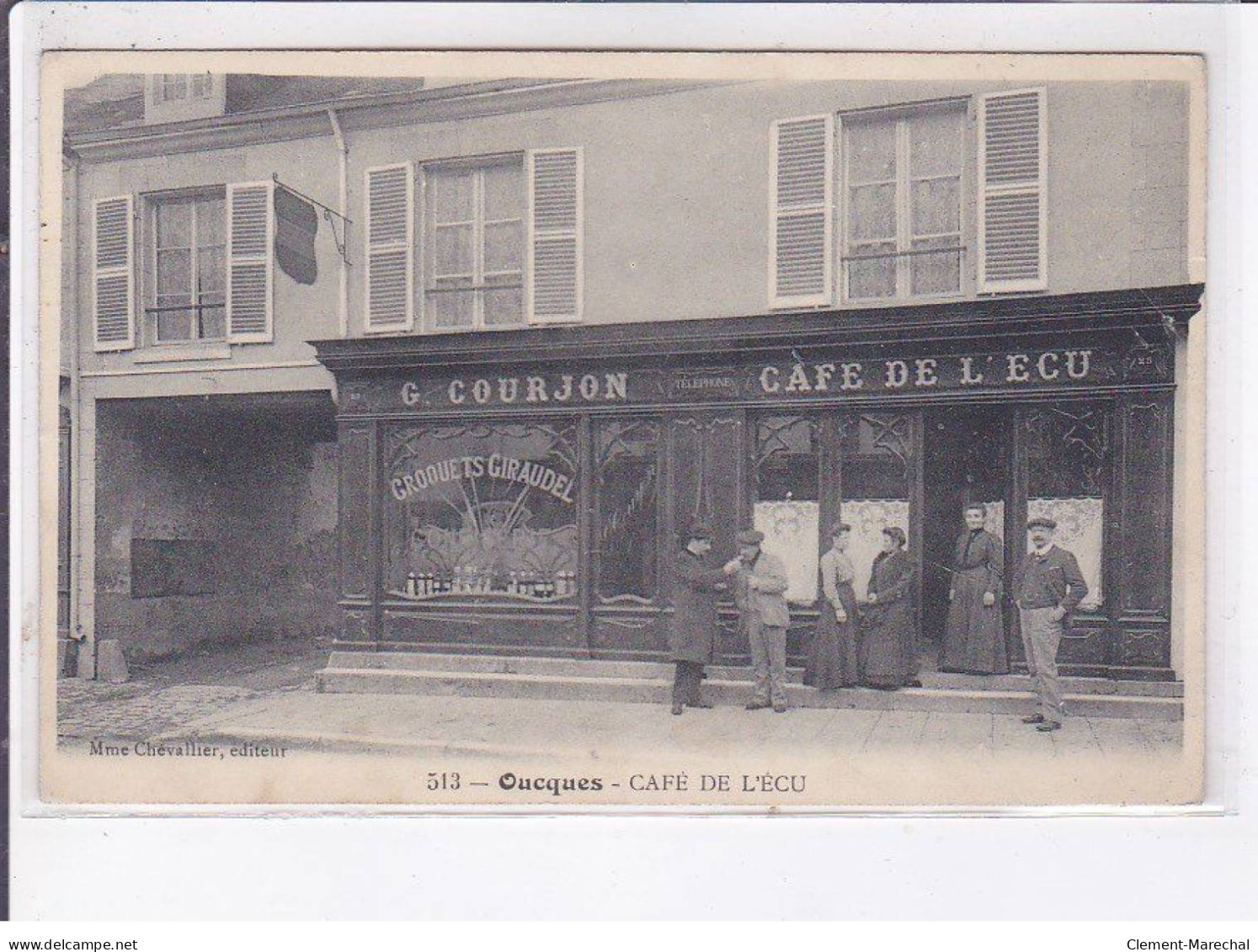 OUCQUES: Café De L'écu - Très Bon état - Autres & Non Classés