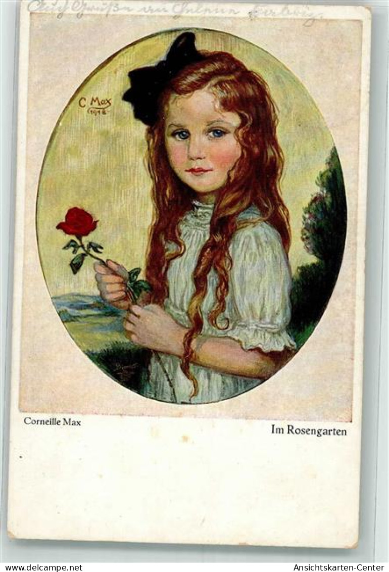39745006 - Maedchen Mit Langen Haaren Und 1 Rose  In Der Hand - Corneille, Max