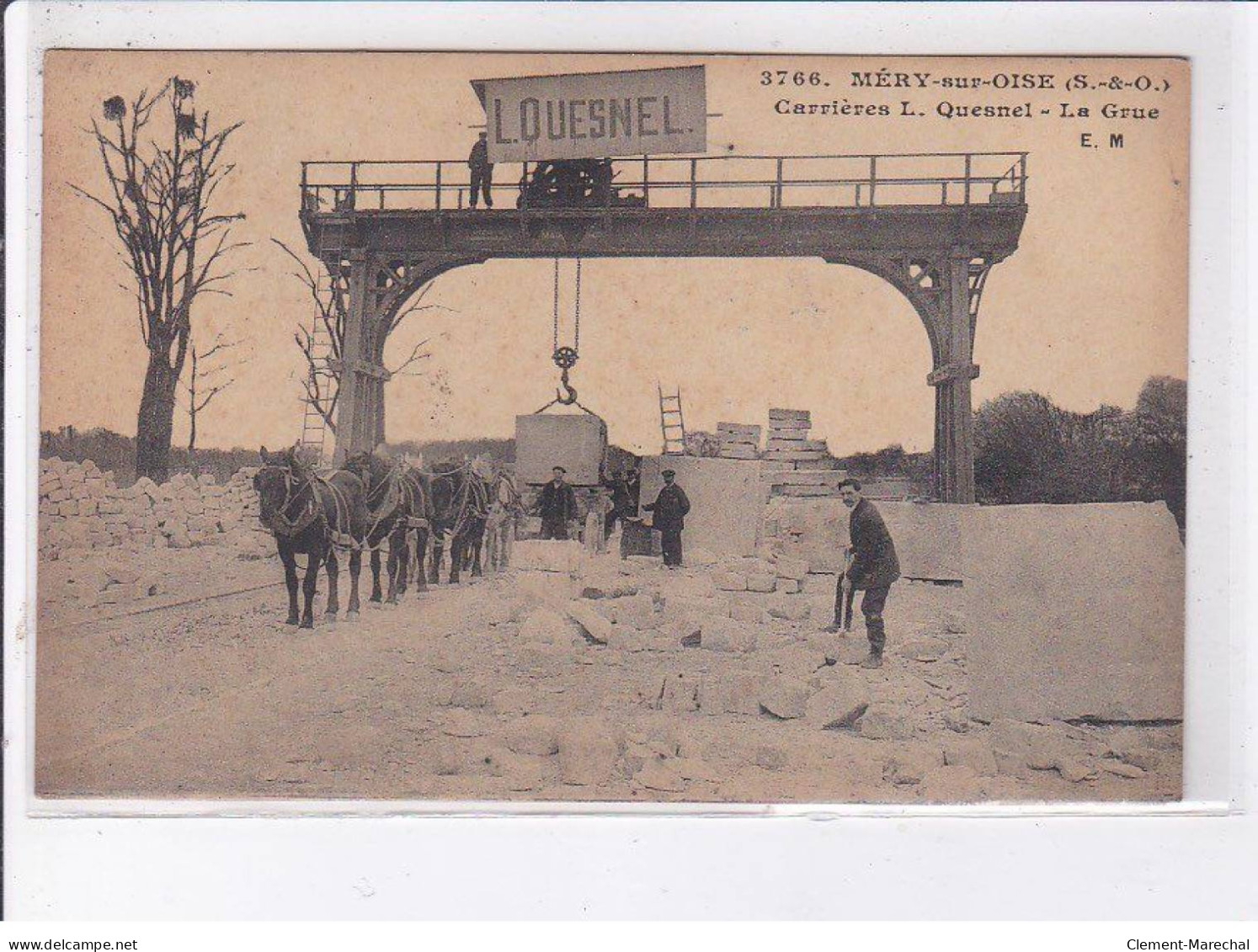 MERY-sur-OISE: Carrière L. Quesnel, La Grue - Très Bon état - Mery Sur Oise