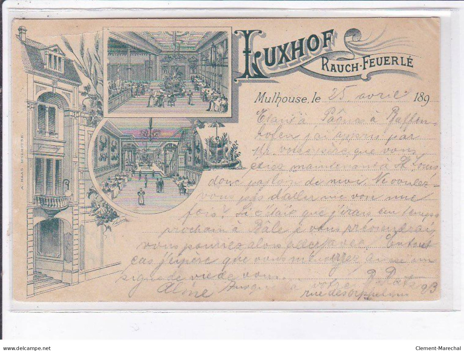 MULHOUSE: Luxhof Rauch-feuerlé 1897 - état - Mulhouse