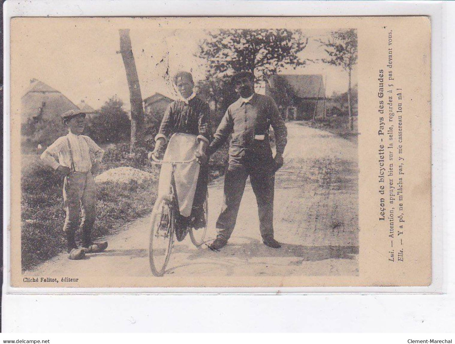 SAONE Et LOIRE: Leçon De Bicyclette, Pays Des Gaudes, Vélo - Très Bon état - Sonstige & Ohne Zuordnung