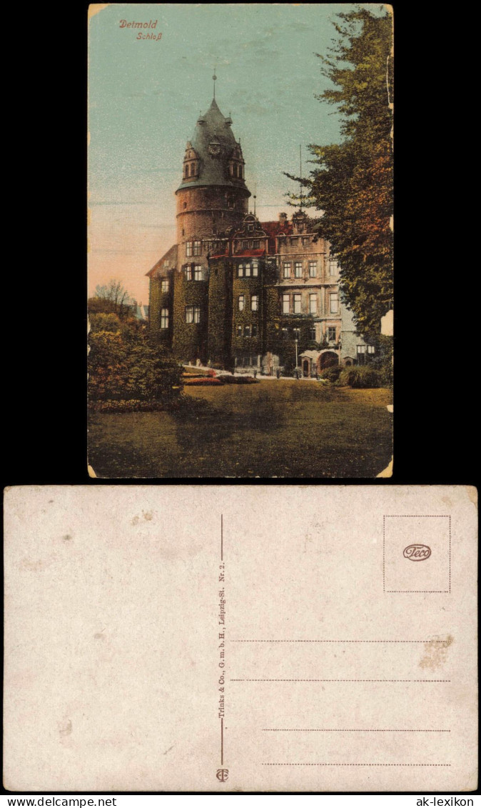 Ansichtskarte Detmold Schloß 1914 - Detmold