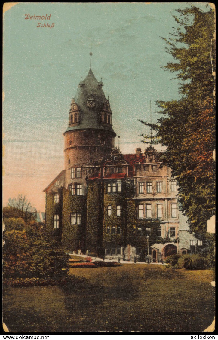 Ansichtskarte Detmold Schloß 1914 - Detmold