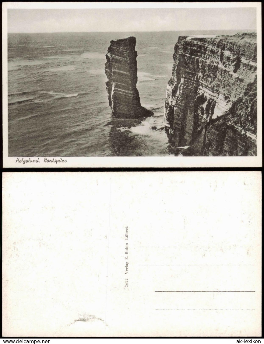 Ansichtskarte Helgoland (Insel) Nordspitze Mit Rotem Felsen Lange Anna 1954 - Other & Unclassified