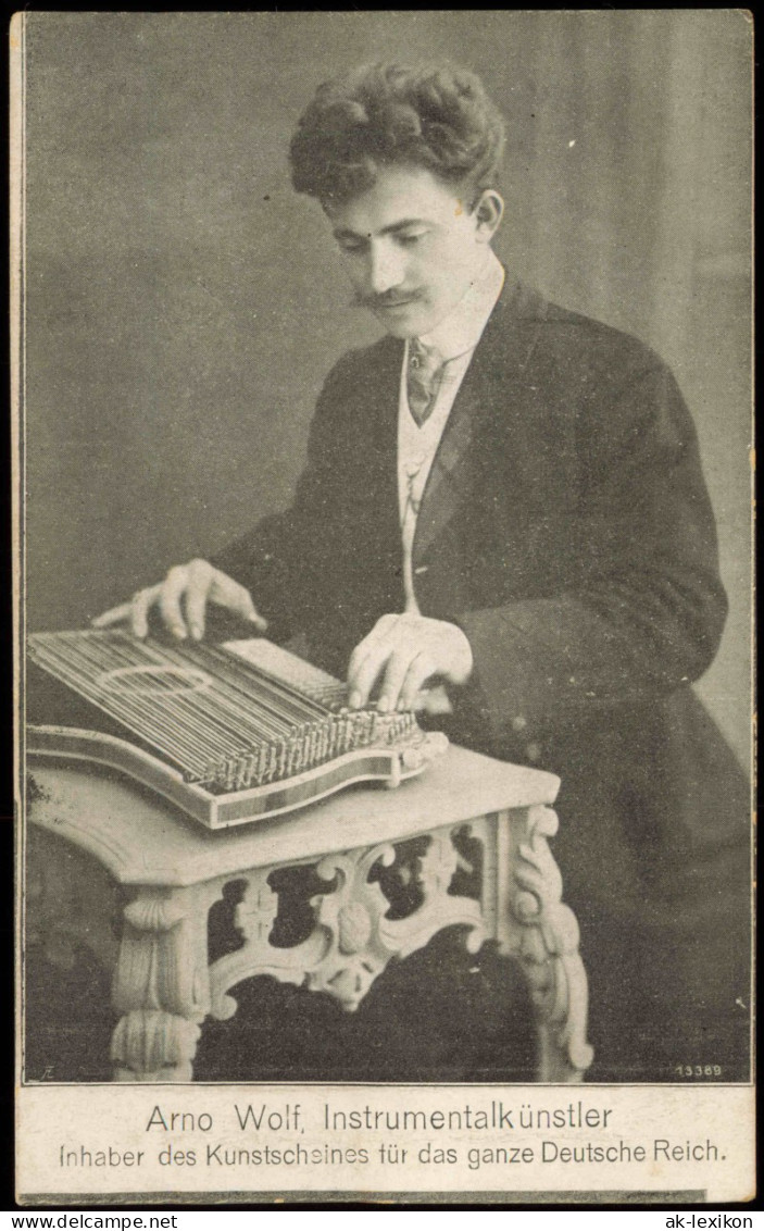 Arno Wolf, Instrumentalkünstler Inhaber Des Kunstscheines Deutsches Reich. 1914 - Musik Und Musikanten