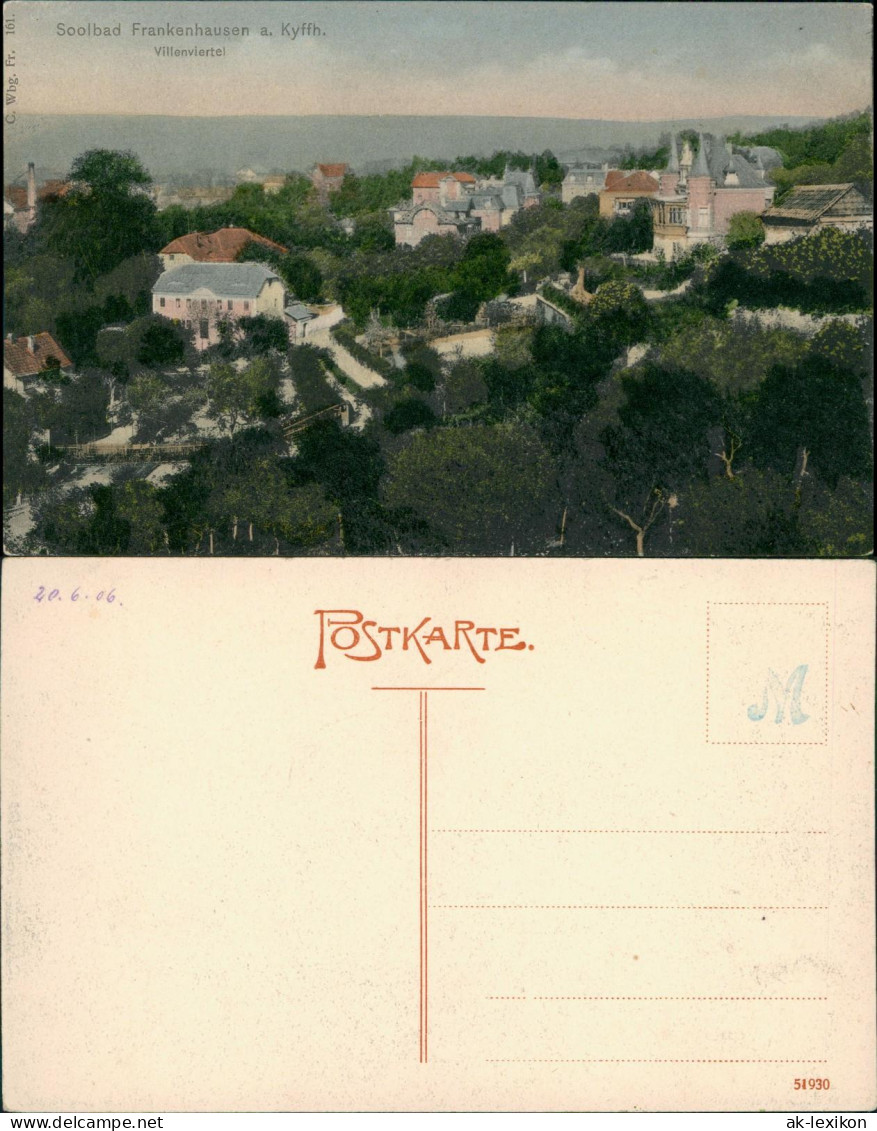 Bad Frankenhausen Panorama-Ansicht Blick Auf Das Villenviertel 1906 - Bad Frankenhausen