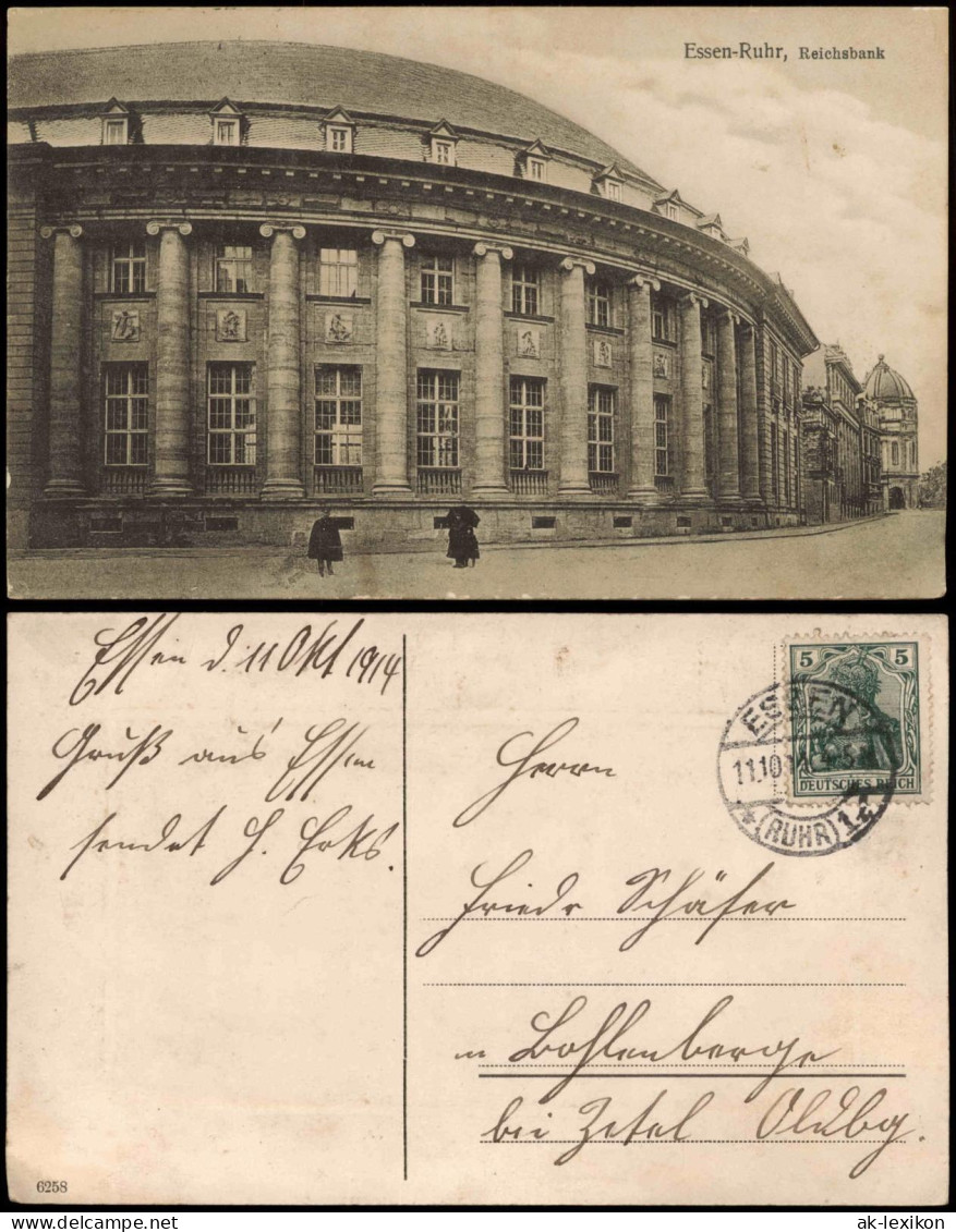 Ansichtskarte Essen (Ruhr) Partie An Der Reichsbank 1911 - Essen