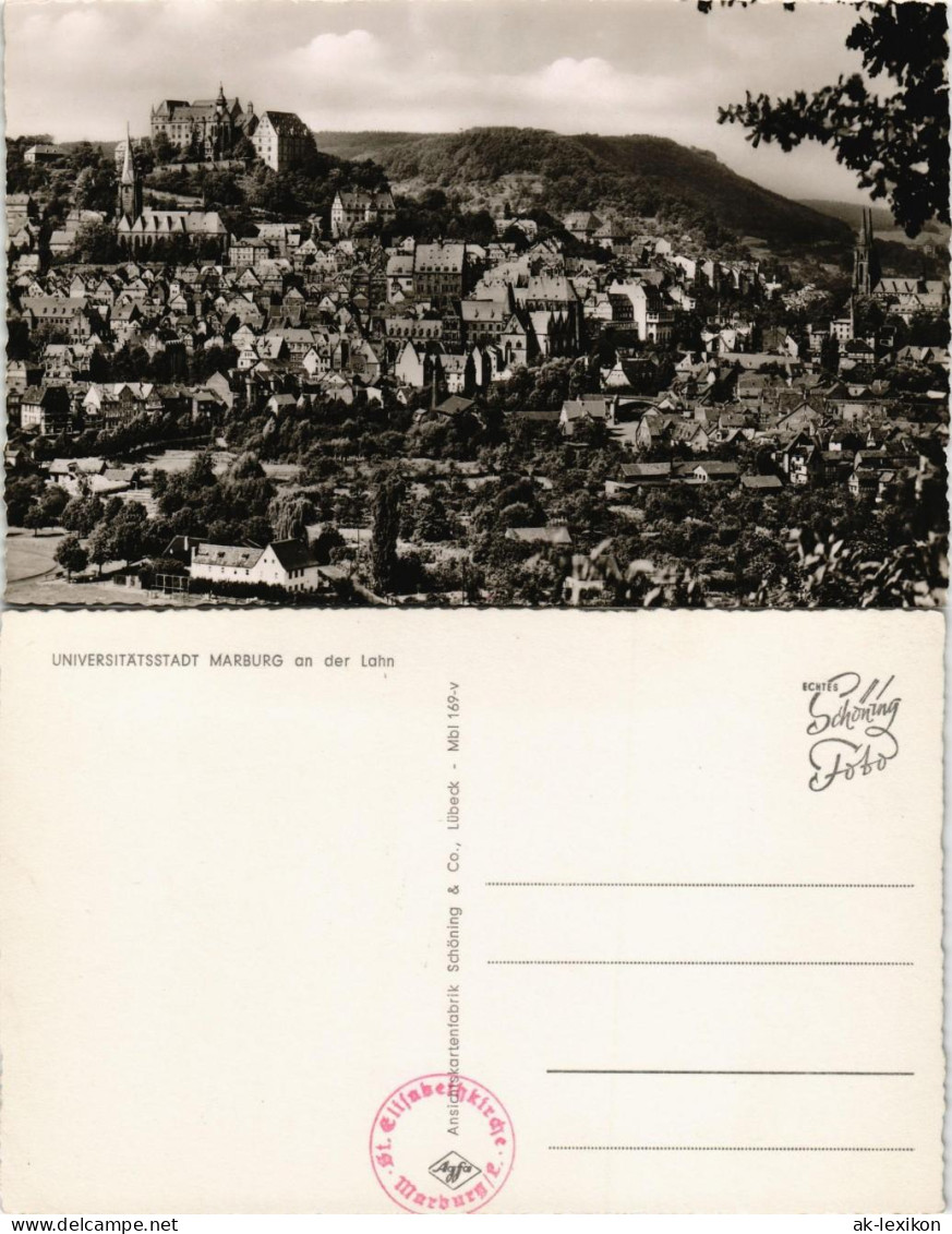 Ansichtskarte Marburg An Der Lahn Panorama-Ansicht Stadt Ansicht 1960 - Marburg