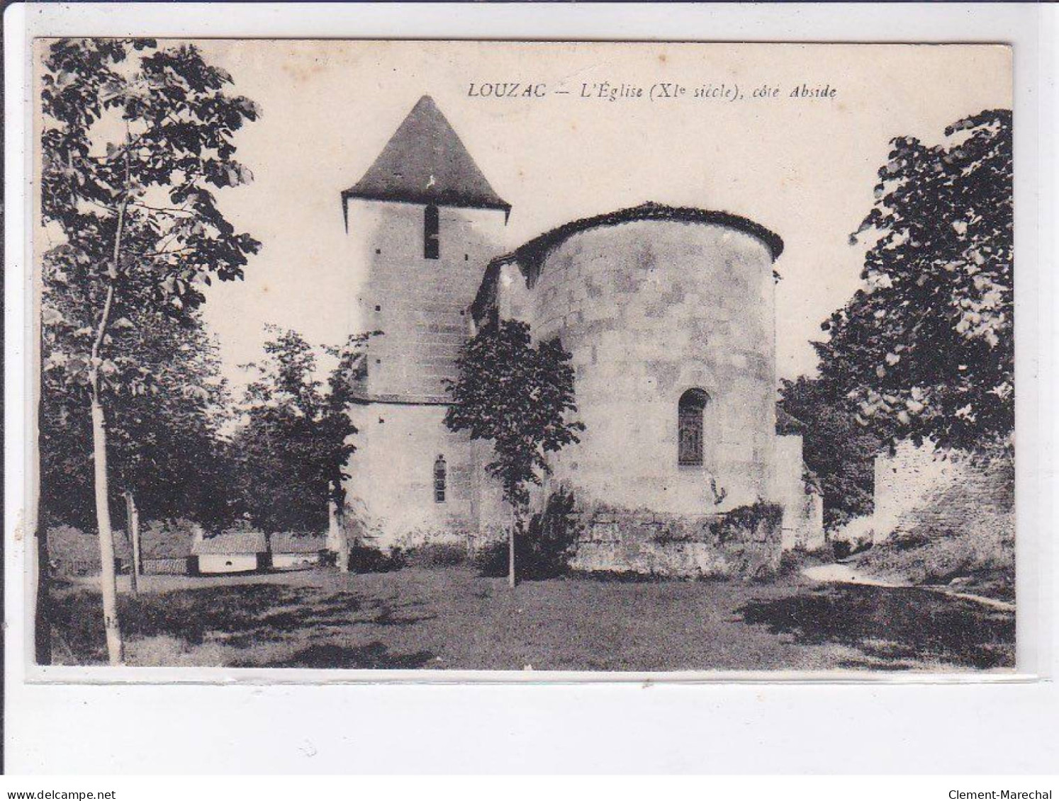 LOUZAC: L'église XIe Siècle, Côté Abside - Très Bon état - Other & Unclassified