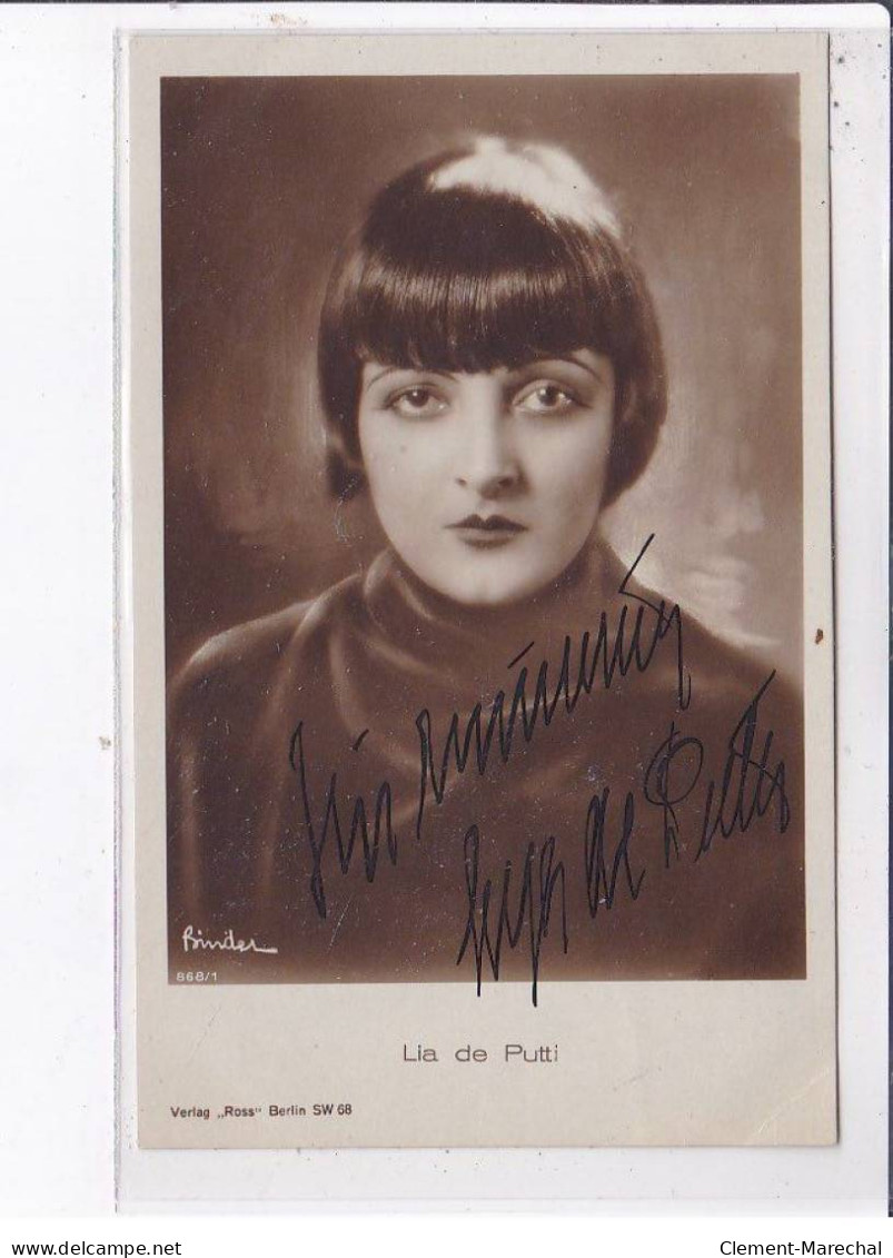 CINEMA: Autographe, Nom De L'acteur, Lia De Putti - Très Bon état - Otros & Sin Clasificación