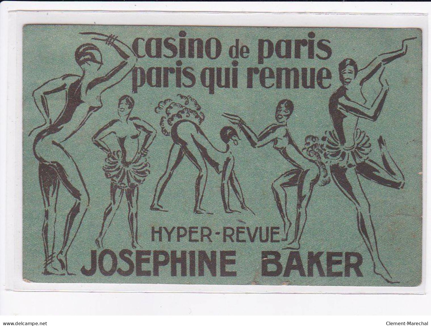 ARTISTES : Autographe De Joséphine BAKER Au Casino De Paris En 1931 - état - Entertainers