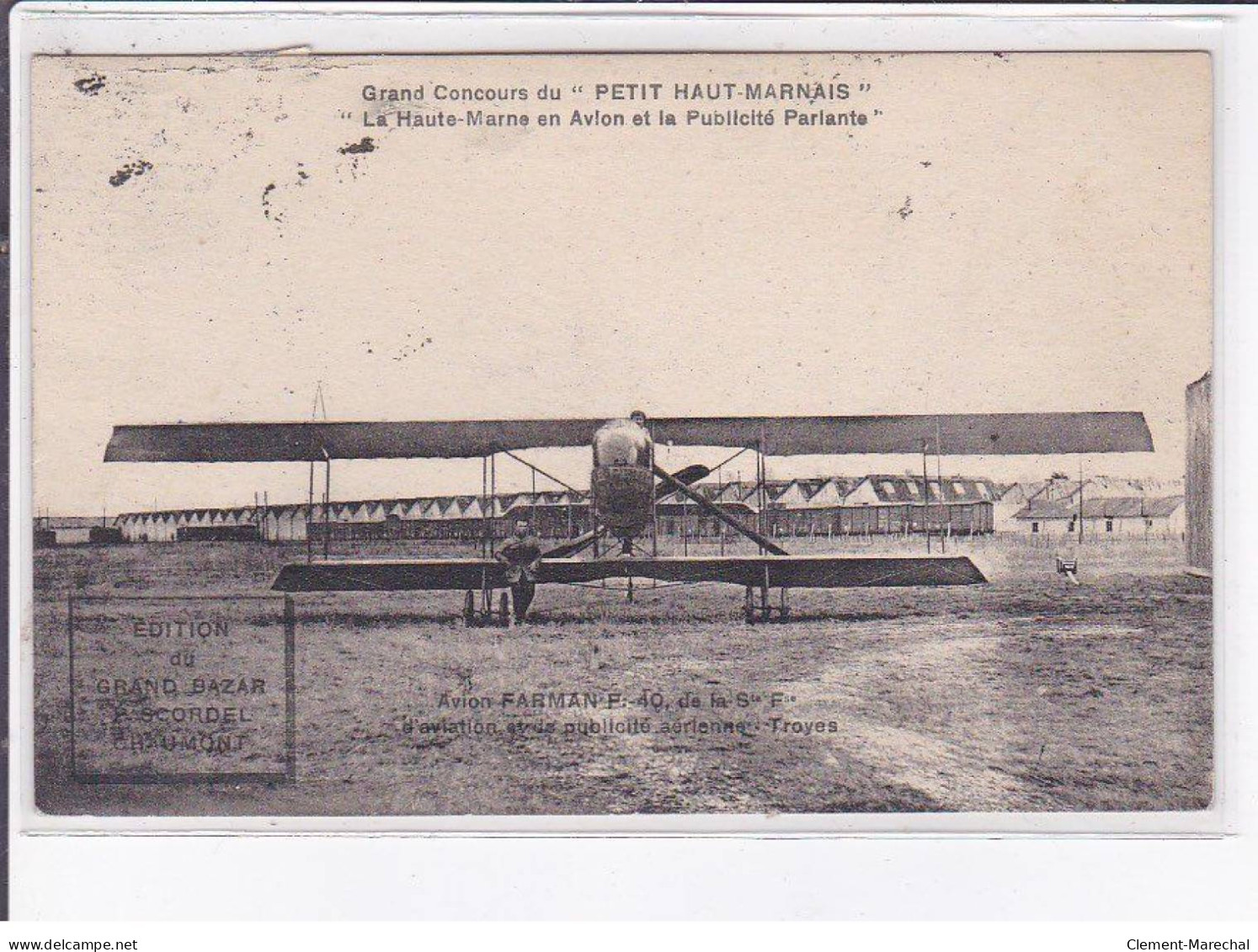 CHAUMONT: Grand Concours Du "petit Haut-marnais", Avion Farman - état - Chaumont