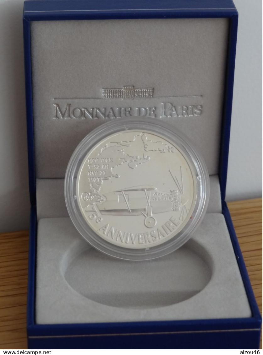 1 Euro 1/2 Argent BE 2002, Charles Lindbergh, 1ère Traversée De L'Atlantique En Solitaire, Monnaie De Paris - Frankreich