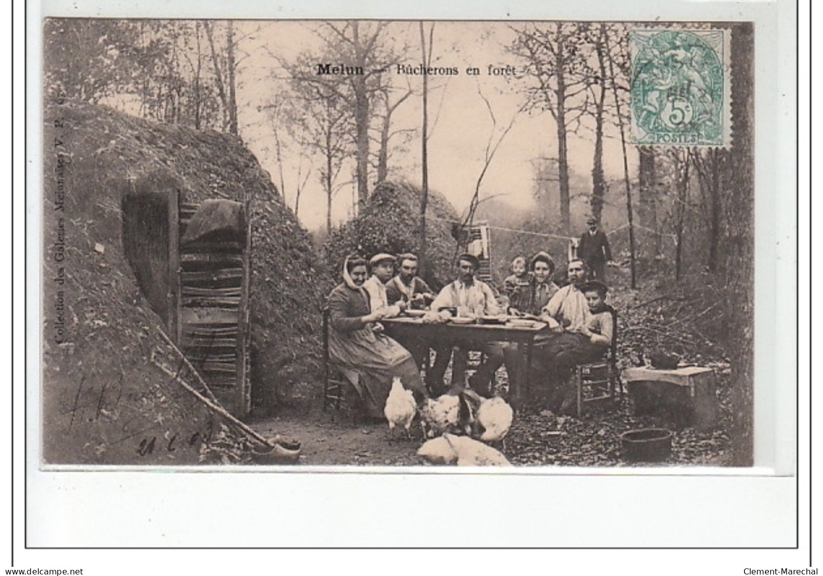 MELUN : Bûcherons En Forêt - Très Bon état - Melun