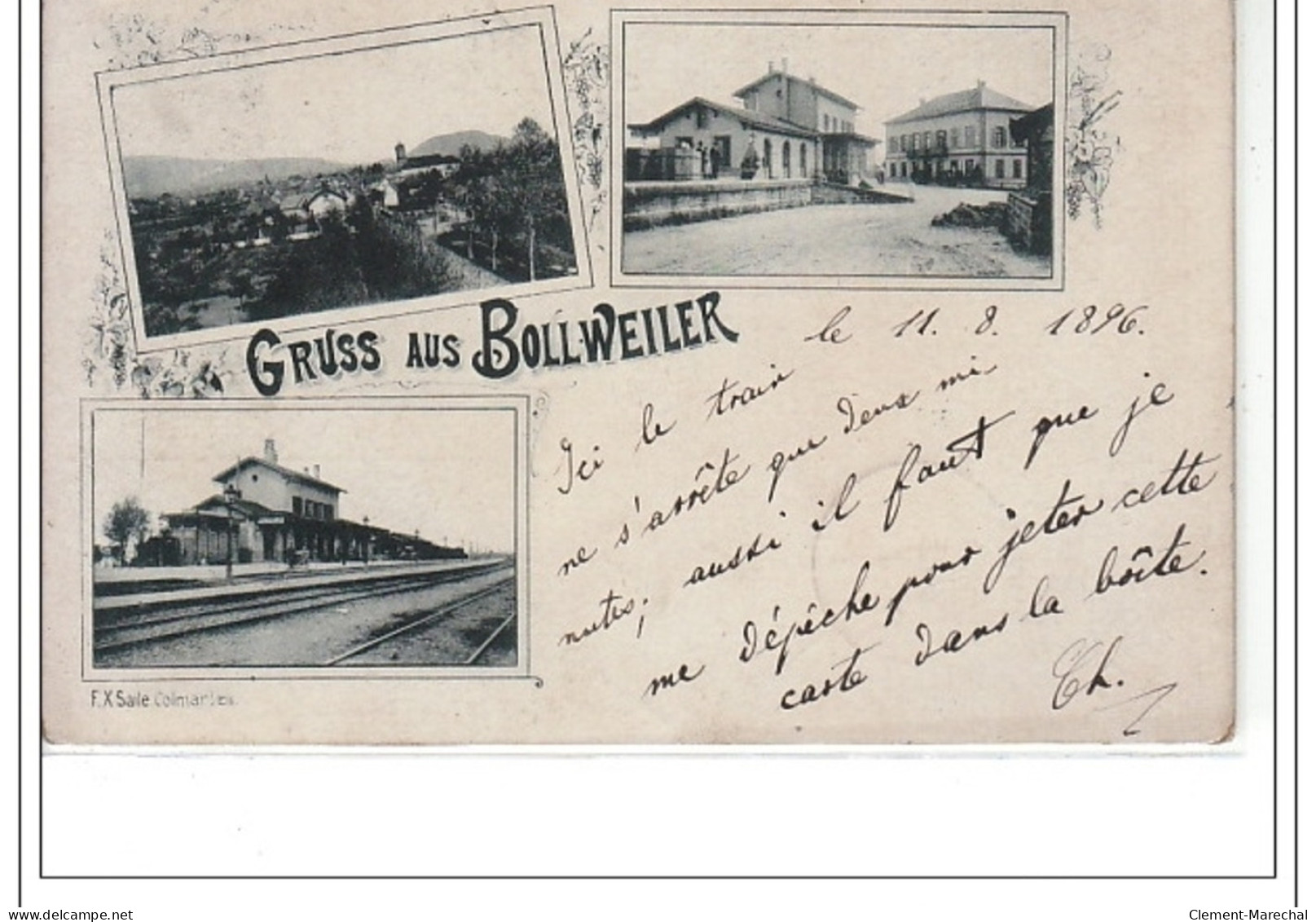 BOLLWEILER - Gruss Aus Bollweiler - 1897 - Très Bon état - Other & Unclassified