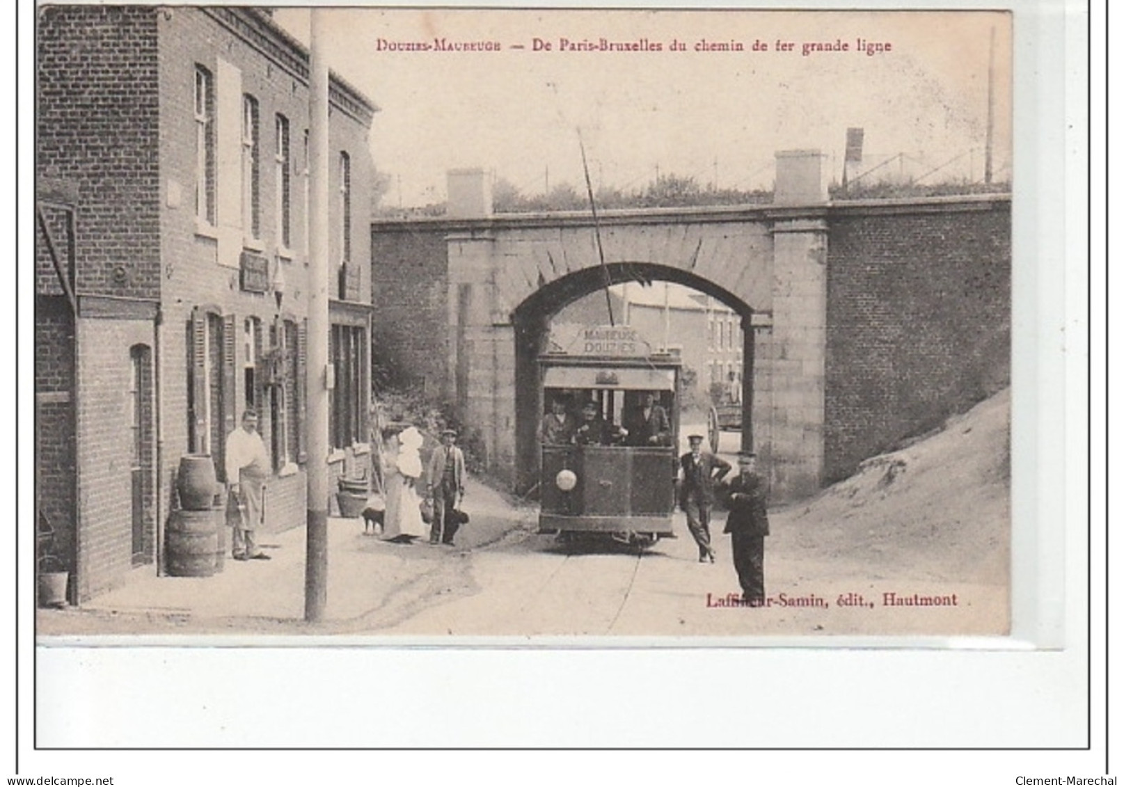 DOUZIERS-MAUBEUGE - De Paris-Bruxelles Du Chemin De Fer En Grande Ligne - TRAMWAY - Très Bon état - Maubeuge