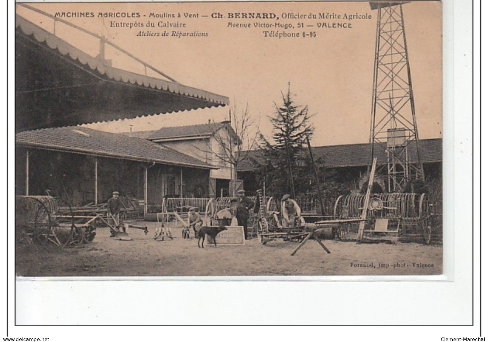 VALENCE - Machines Agricoles - Moulins à Vents - Ch.Bernard - Très Bon état - Valence