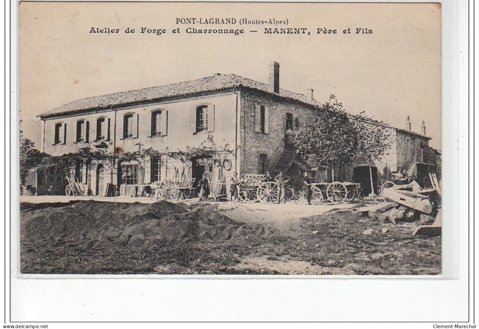 PONT LAGRAND : Atelier De Forge Et Charronnage MANENT Et Fils (vers 1920) - Très Bon état - Sonstige & Ohne Zuordnung