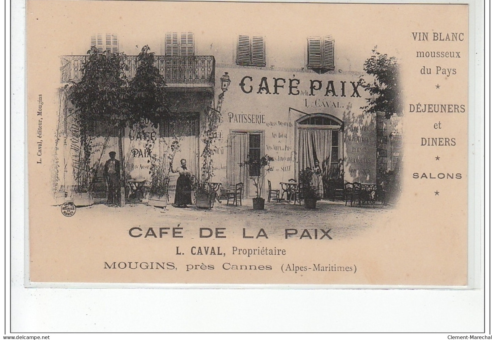MOUGINS : Le Grand Café De La Paix - Très Bon état - Mougins