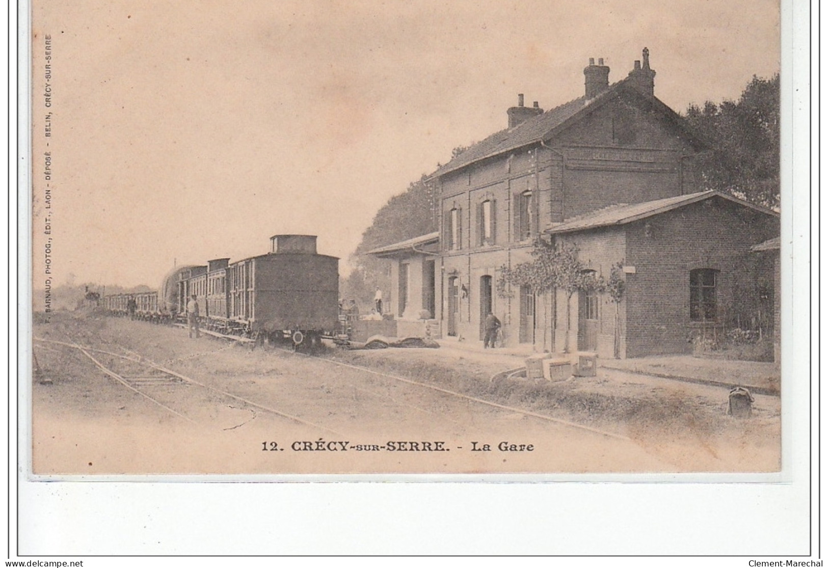 CRECY SUR SERRE : La Gare - Très Bon état - Other & Unclassified