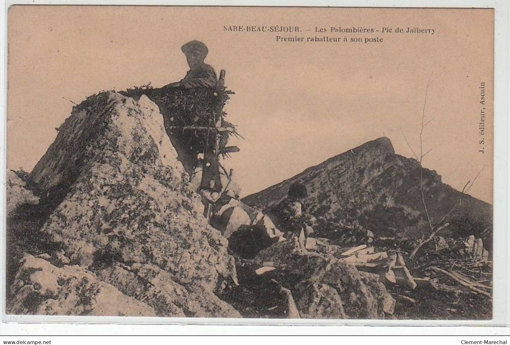 SARE BEAU SEJOUR - Palombière - Premier Rabatteur A Son Poste (palombes) - Très Bon état - Other & Unclassified