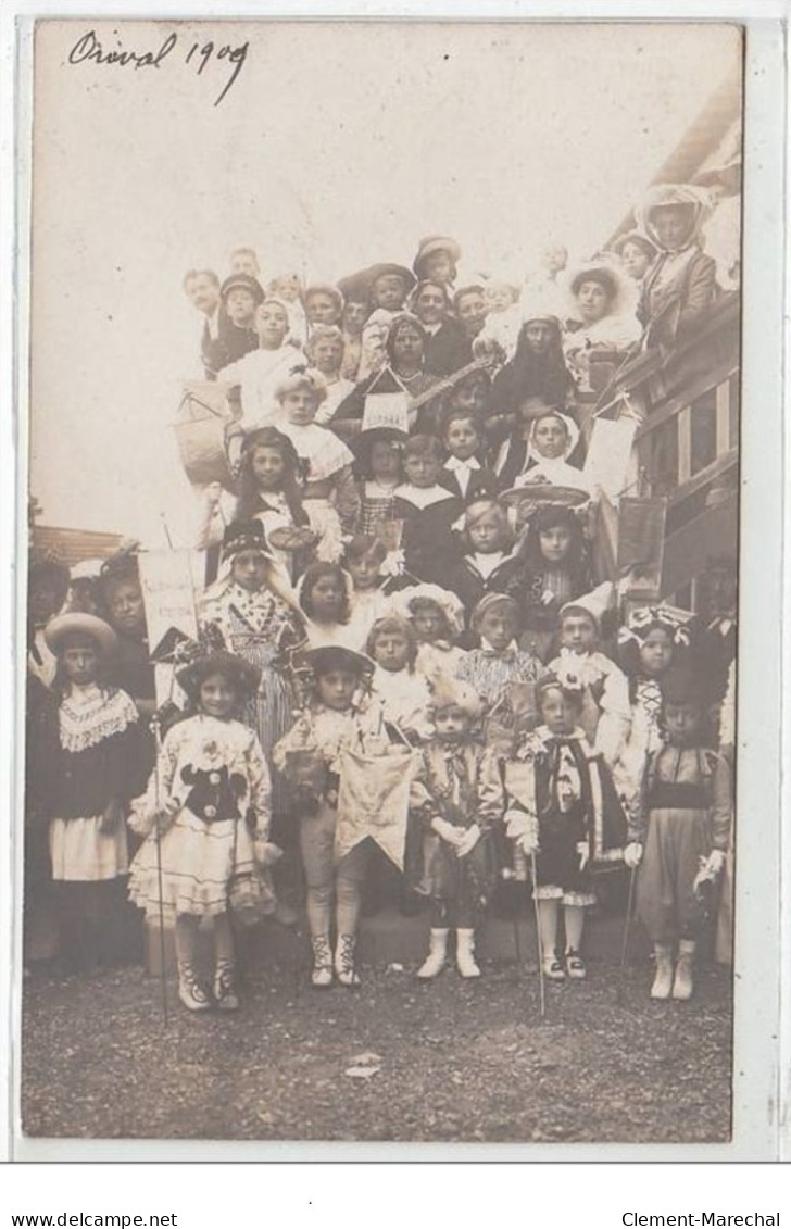 ONIVAL : Carte Photo De La Fête Du Kursaal (enfants) Vers 1910 - Très Bon état - Onival