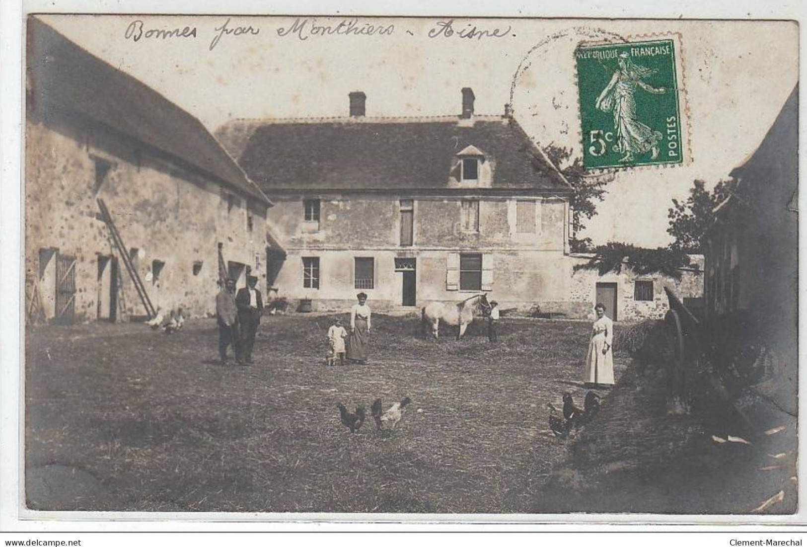 BONNES Par MONTHIERS : Carte Photo D'un Intérieur De Ferme Vers 1910 - Très Bon état - Other & Unclassified