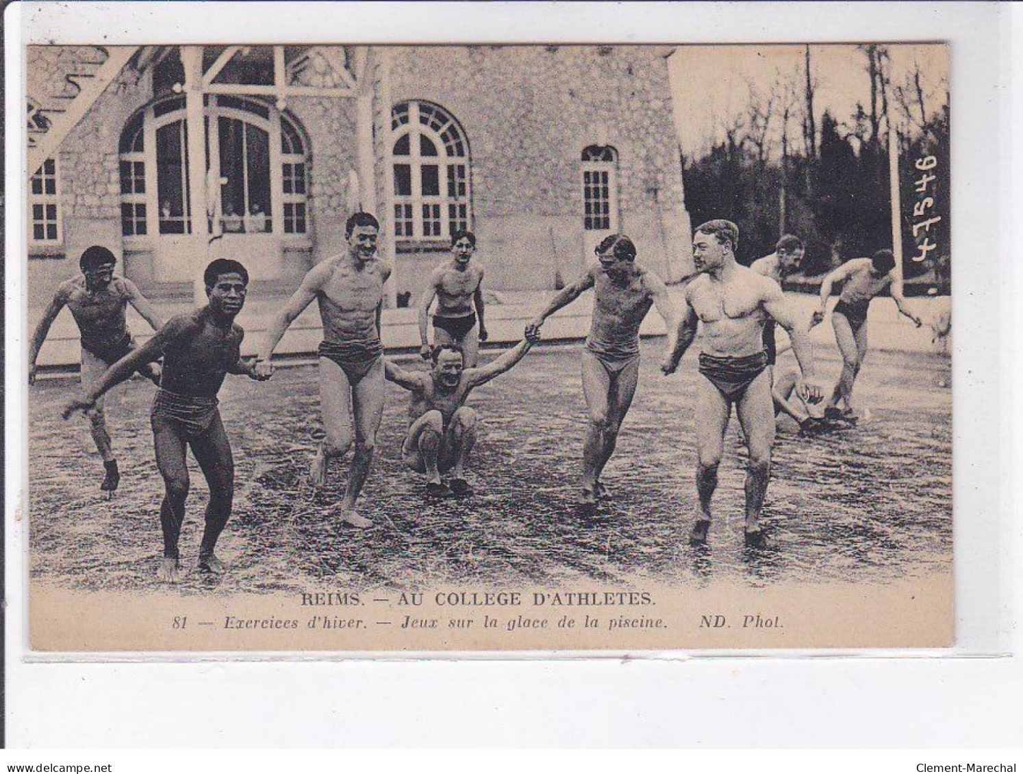 REIMS: Au Collège D'athlètes, Exercices D'hiver, Jeux Sur La Glace, Sports - Très Bon état - Reims