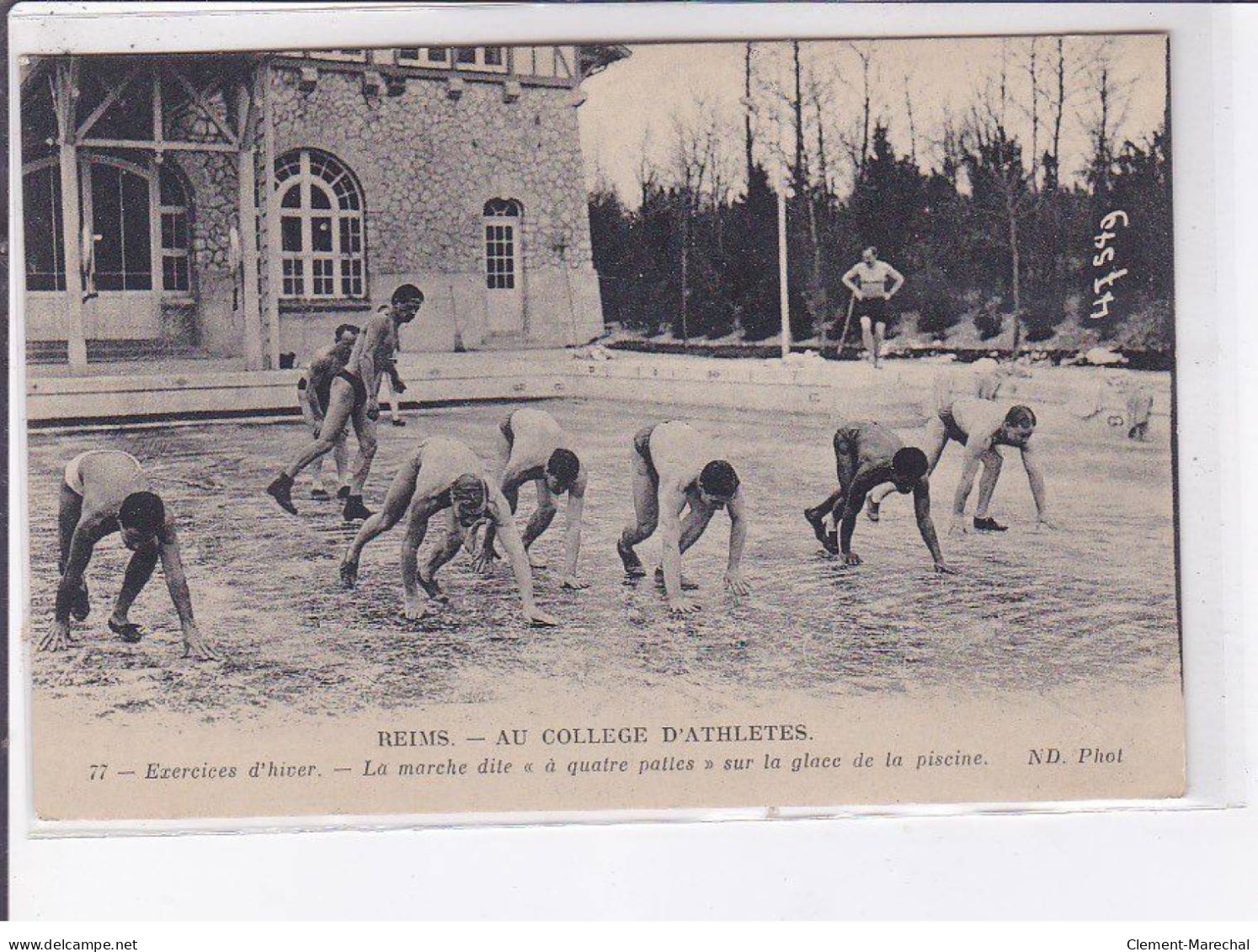 REIMS: Au Collège D'athlètes, Exercices D'hiver, La Marche Dite à Quatre Pattes, Sport - Très Bon état - Reims