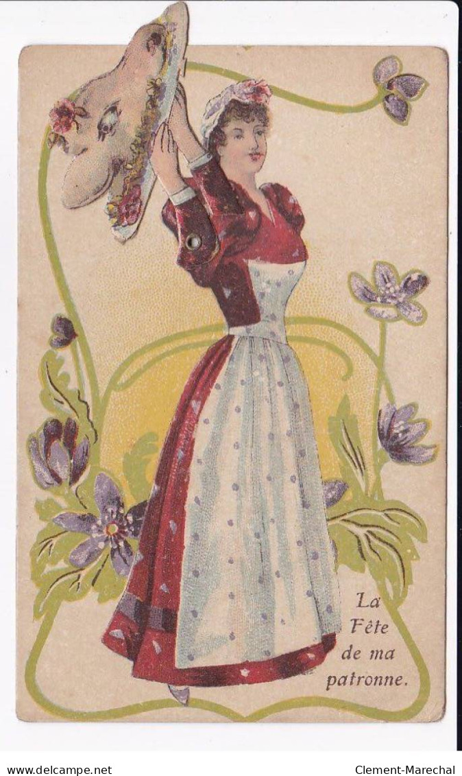 SYSTEME : Femme à Tete De Veau (la Tete De La Patronne) (mechanical) - état - Cartoline Con Meccanismi