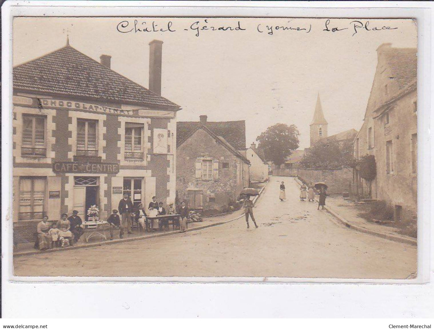 CHATEL-GERARD: La Place, Café Du Centre - Très Bon état - Autres & Non Classés