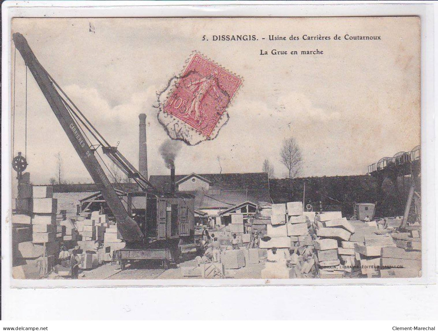 DISSANGIS: Usine Des Carrières De Coutarnoux La Grue En Marche - Très Bon état - Autres & Non Classés