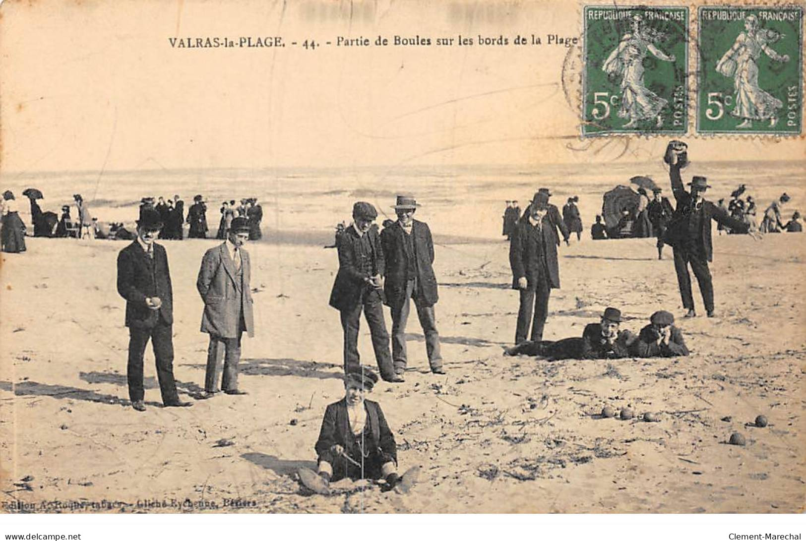 VALRAS LA PLAGE - Partie De Boules Sur Les Bords De La Plage - Très Bon état - Sonstige & Ohne Zuordnung