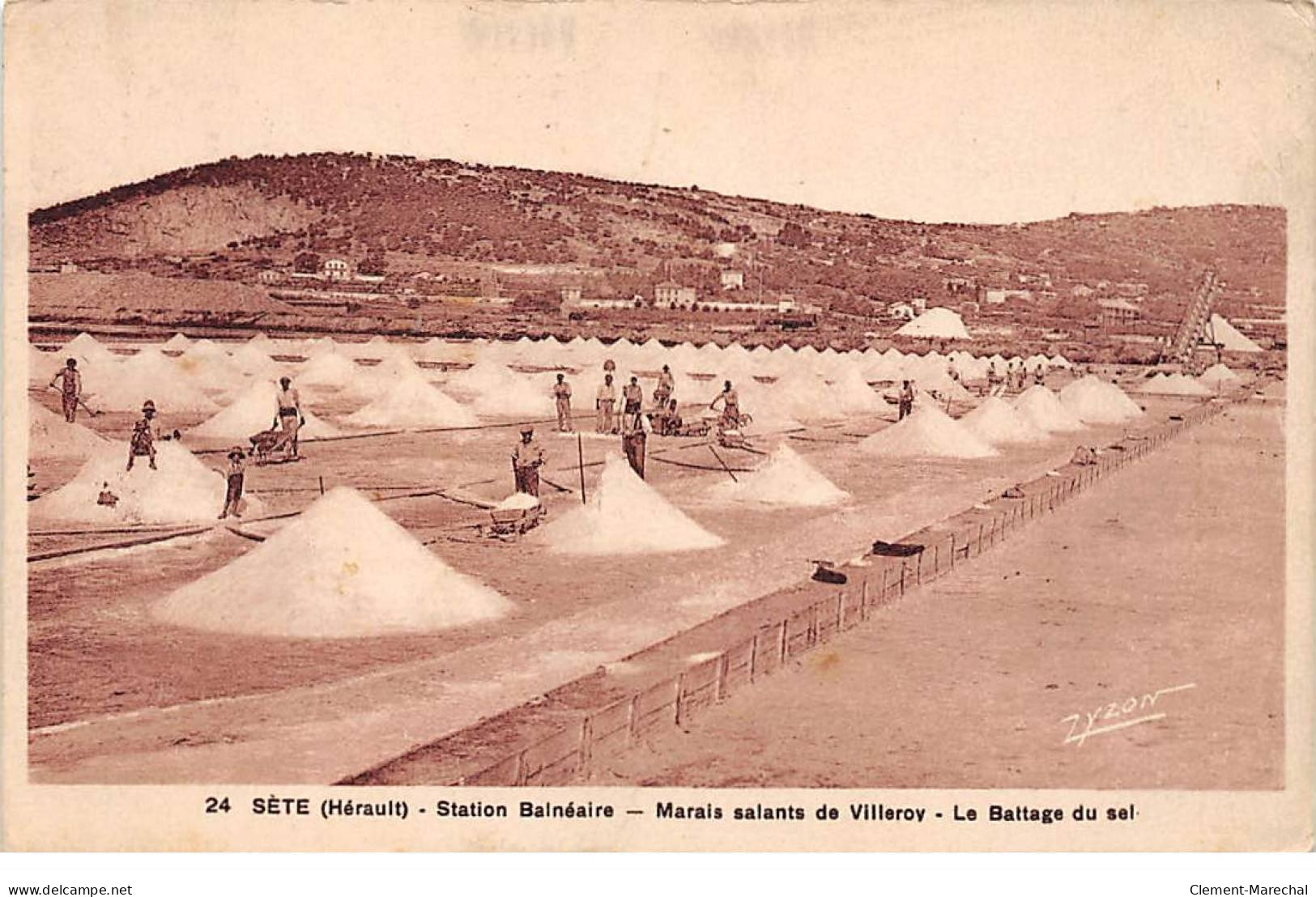 SETE - Marais Salants De Villeroy - Le Battage Du Sel - Très Bon état - Sete (Cette)