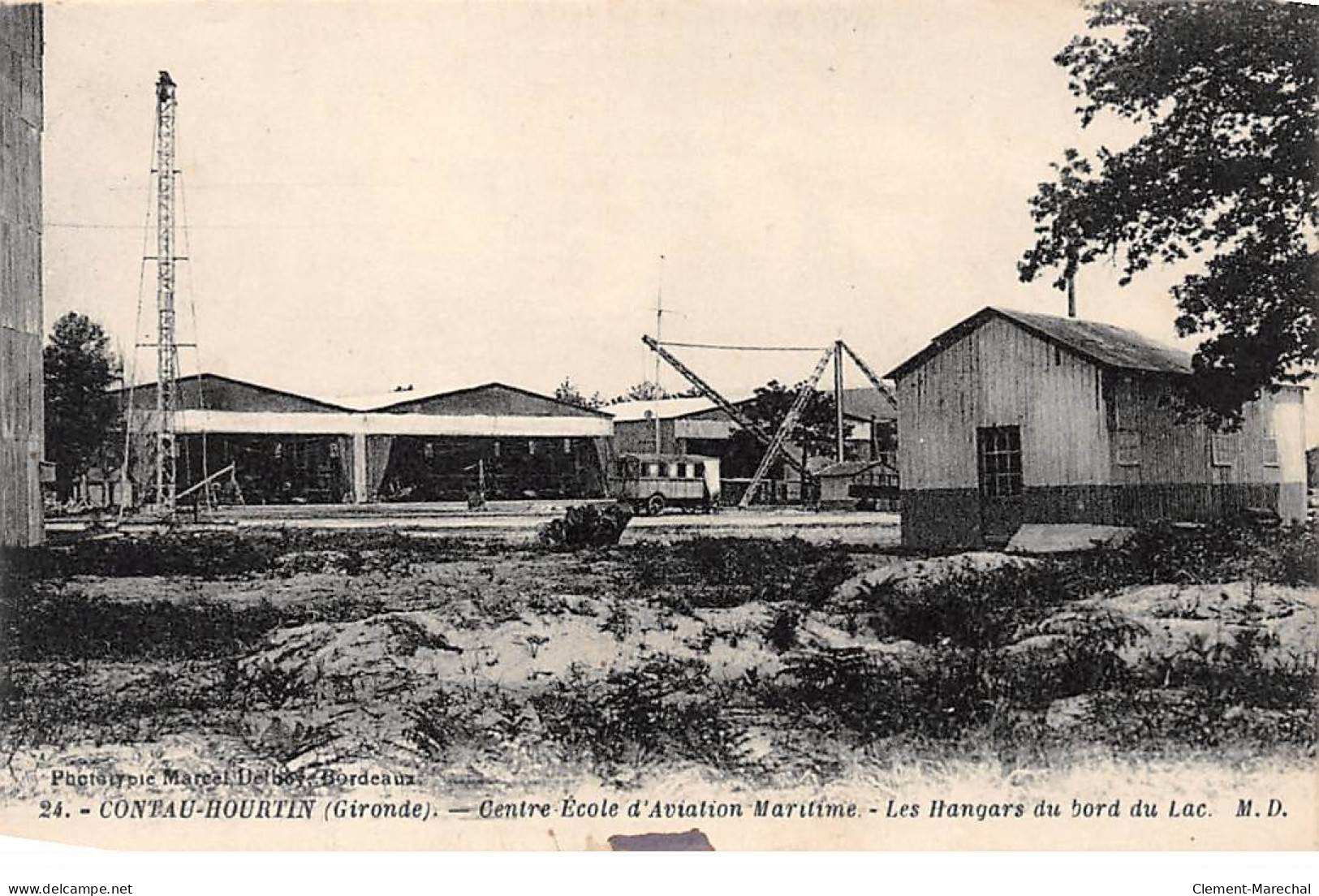 CONTAU HOURTIN - Centre Ecole D'Aviation Maritime - Les Hangars Du Bord Du Lac - Très Bon état - Other & Unclassified