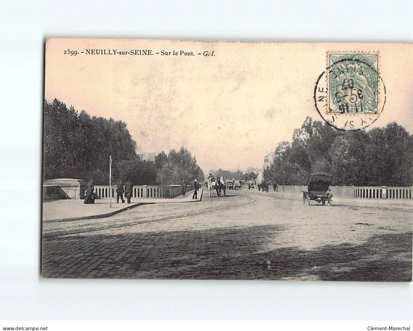 NEUILLY SUR SEINE : Sur Le Pont - Très Bon état - Neuilly Sur Seine