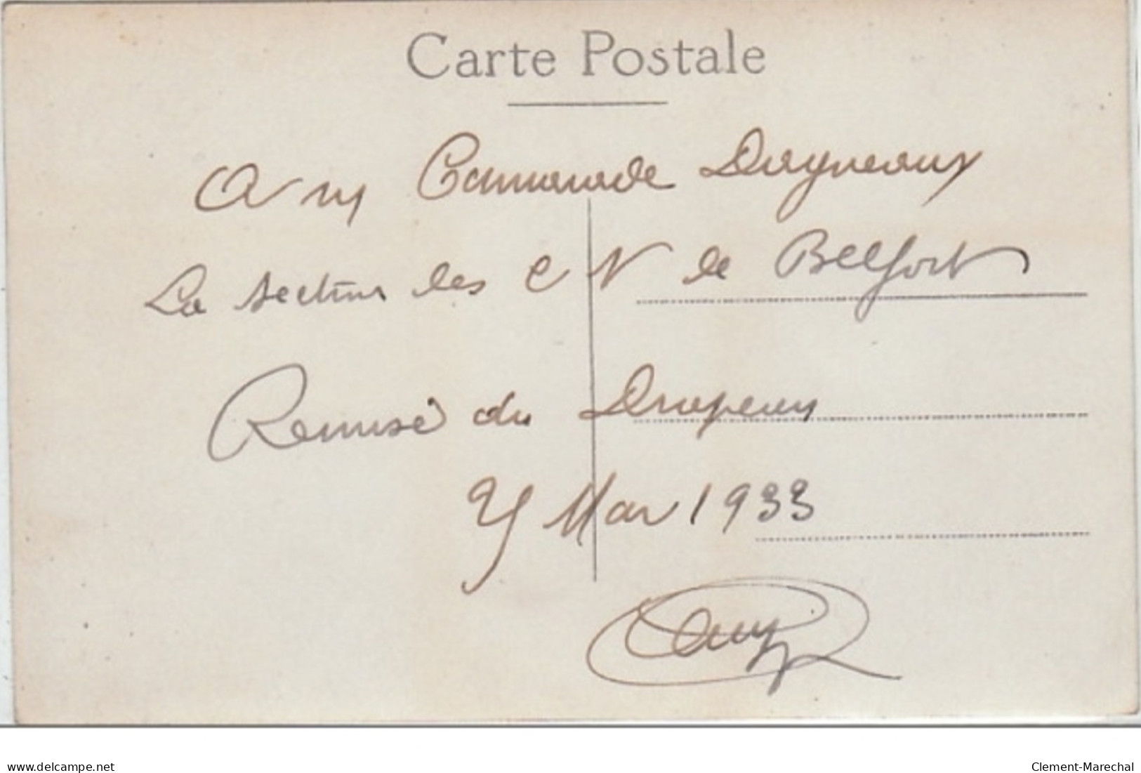 BELFORT : Lot De 2 Cartes Photo De La Remise Du Drapeau En 1933 - Très Bon état - Altri & Non Classificati