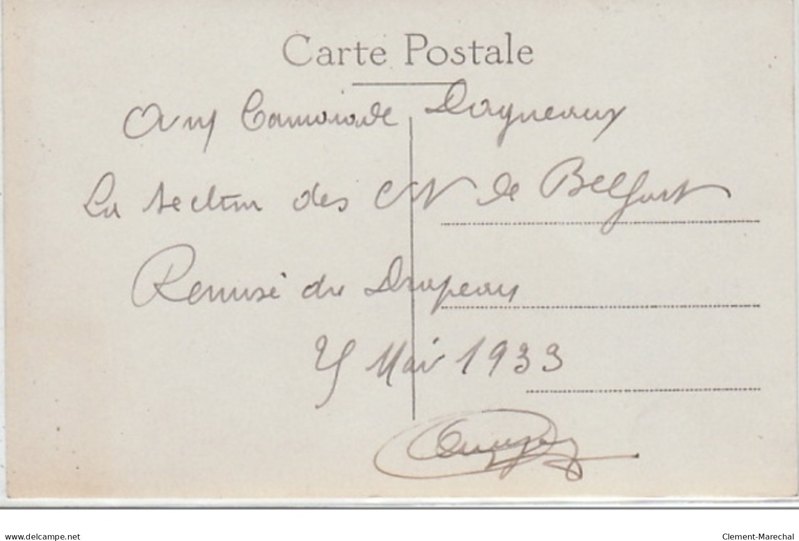 BELFORT : Lot De 2 Cartes Photo De La Remise Du Drapeau En 1933 - Très Bon état - Sonstige & Ohne Zuordnung