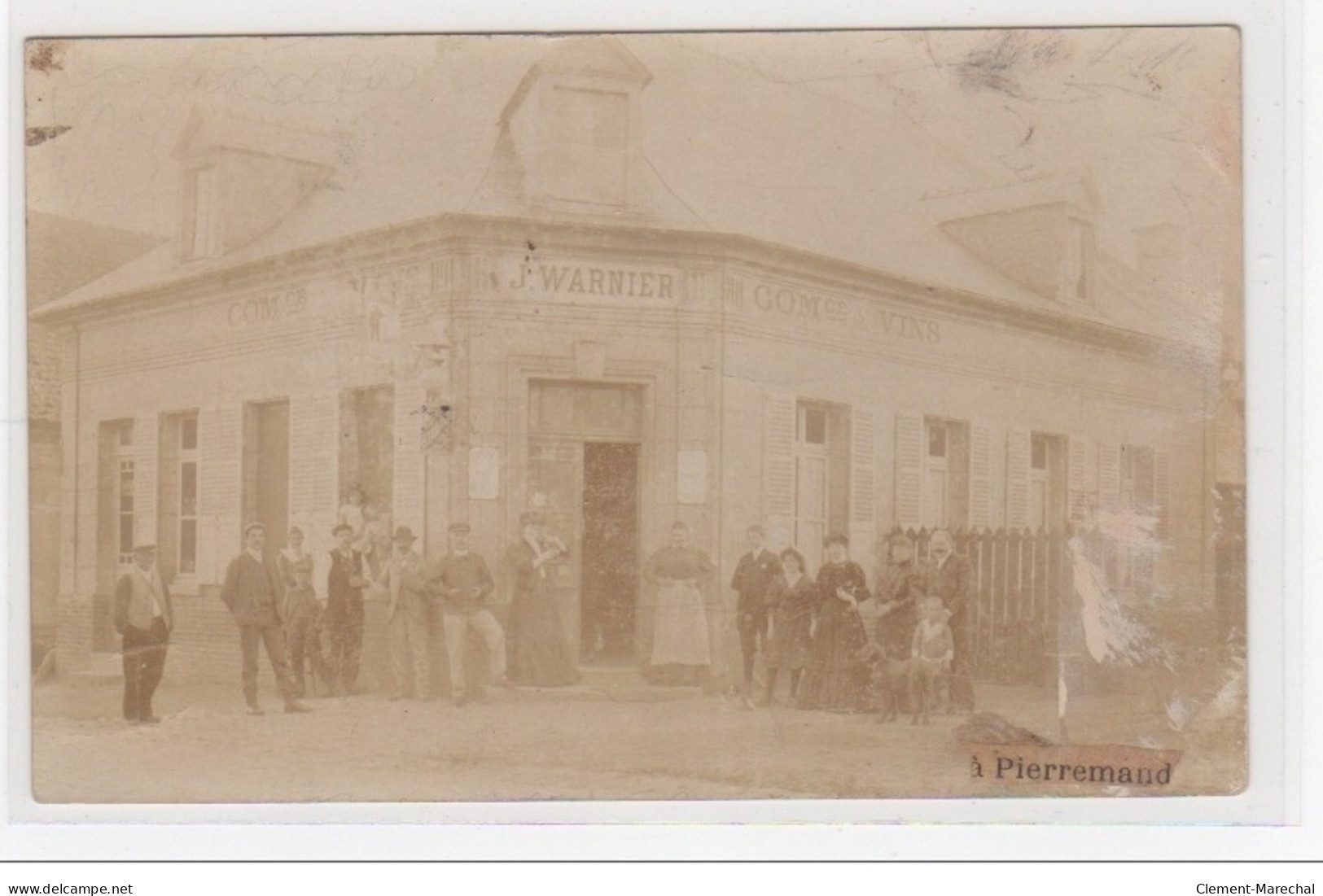 PIERREMANDE ? - Lot De 2 Cartes Photo """"commerce De Vins Warnier"""" - état - Chauny