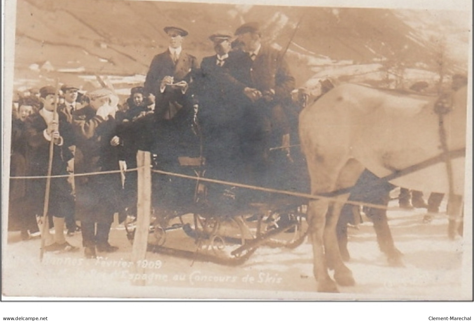 EAUX-BONNES : Février 1909 - Le Roi D'Espagne Au Concours De Ski - Très Bon état - Other & Unclassified